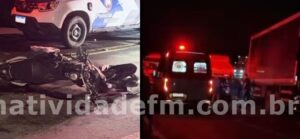Colisão entre moto x carreta deixa um morto e outro gravemente ferido na região de Bom Jesus